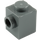LEGO Dark Stone Gray Kostka 1 x 1 s Stud na Jeden Postranní (87087)