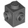 LEGO Dark Stone Gray Kostka 1 x 1 s Dva Study na Adjacent Sides (26604)