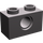 LEGO Dark Stone Gray Kostka 1 x 2 s otvorem (3700)