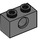 LEGO Dark Stone Gray Kostka 1 x 2 s otvorem (3700)
