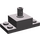 LEGO Dark Stone Gray Kostka 2 x 2 s Vertikální Kolík a 1 x 2 Postranní Plates (30592 / 42194)