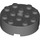 LEGO Dark Stone Gray Kostka 4 x 4 Kulatá s otvorem (87081)