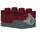 LEGO Dark Stone Gray Electric Light Kostka 2 x 3 x 1.3 Red (38564 / 54869)