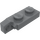 LEGO Dark Stone Gray Závěs Deska 1 x 2 Zamykání s Single Finger na Konec Vertikální bez spodní drážky (44301 / 49715)