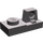 LEGO Dark Stone Gray Závěs Deska 1 x 2 Zamykání s Single Finger na Horní (30383 / 53922)