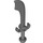 LEGO Dark Stone Gray Minifig meč Scimitar (43887 / 48693)