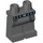 LEGO Dark Stone Gray Minifigure Boky a nohy s Black Pás a stříbrný Řetěz (3815 / 57025)