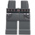 LEGO Dark Stone Gray Minifigure Boky a nohy s Black Pás a stříbrný Řetěz (3815 / 57025)