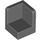 LEGO Dark Stone Gray Panel 1 x 1 Roh s Zaoblené rohy (6231)