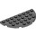 LEGO Dark Stone Gray Deska 4 x 8 Kulatá Polovina Kruh (22888)