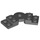 LEGO Dark Stone Gray Deska Rotated 45° (79846)