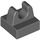 LEGO Dark Stone Gray Dlaždice 1 x 1 s klipem (Žádný řez uprostřed) (2555 / 12825)