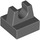 LEGO Dark Stone Gray Dlaždice 1 x 1 s klipem (Žádný řez uprostřed) (2555 / 12825)