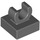 LEGO Dark Stone Gray Dlaždice 1 x 1 s klipem (zvednuté &quot;C&quot;) (15712 / 44842)