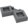 LEGO Dark Stone Gray Dlaždice 2 x 2 Roh s Cutouts (27263)