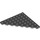 LEGO Dark Stone Gray Klín Deska 8 x 8 Roh (30504)