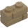 LEGO Tmavě žlutohnědá Kostka 1 x 2 s Embossed Bricks (98283)