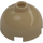 LEGO Tmavě žlutohnědá Kostka 2 x 2 Kolo s Dome Horní (dutý cvoček, držák nápravy) (3262 / 30367)