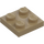 LEGO Tmavě žlutohnědá Deska 2 x 2 (3022 / 94148)