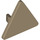 LEGO Dark Tan Trojúhelníkový Sign s Open O Clip (65676)