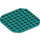 LEGO Dark Turquoise Deska 8 x 8 Kulatá s Zaoblené rohy (65140)