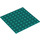 LEGO Dark Turquoise Deska 8 x 8 s Adhesive (80319)
