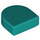 LEGO Dark Turquoise Dlaždice 1 x 1 Polovina Oval (24246 / 35399)