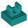 LEGO Dark Turquoise Dlaždice 1 x 1 s klipem (zvednuté &quot;C&quot;) (15712 / 44842)
