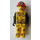 LEGO Hasič s Bílá Knír a 01 na Helma Minifigurka