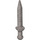 LEGO Flat Silver Minifigure Krátký meč s Thick Crossguard (18034)
