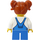 LEGO Girl v Modrá Overalls Minifigurka