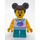 LEGO Dívka s Striped Svetr s Turquoise Nohy Minifigurka