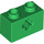 LEGO Green Kostka 1 x 2 s osa otvorem (Otevření &#039;X&#039;) (32064)