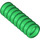 LEGO Green Corrugated Hadička 2.4 cm (3 Study) (21164 / 23001)