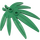 LEGO Green Rostlina Listy 6 x 5 Swordleaf s klipem (mezera v klipu) (30239)