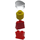 LEGO Legoland - Red, White Víčko Minifigurka