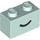 LEGO Light Aqua Kostka 1 x 2 s Smile se spodní trubkou (102574 / 102701)