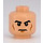 LEGO Světlá tělová Minifigurka Hlava s Černá Eyebrows, Cheek Lines a Zamračená tvář (Zapuštěný pevný cvoček) (3626 / 76086)