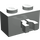 LEGO Light Gray Kostka 1 x 2 s Vertikální Klip (mezera v klipu) (30237)