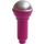 LEGO Magenta Microphone s Polovina Metallic stříbrný Horní (21009 / 50511)