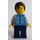 LEGO Man v Medium Modrá Jacket Minifigurka