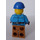 LEGO Man s Dark Azure Jacket a Pás Bag Minifigurka