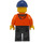 LEGO Muž s oranžová Bunda a Goatee Minifigurka