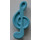 LEGO Středně azurová Deska 1 x 1 s Treble Clef