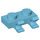 LEGO Medium Azure Deska 1 x 2 s Horizontální Clips (Otevřít klipy &#039;O&#039;) (49563 / 60470)