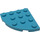 LEGO Medium Azure Deska 4 x 4 Kulatá Roh (30565)
