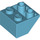 LEGO Medium Azure Sklon 2 x 2 (45°) Převrácený s plochou distanční vložkou vespod (3660)