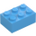 LEGO Středně modrá Kostka 2 x 3 (3002)