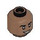 LEGO Středně hnědá Minifigure Hlava s Dekorace (Zapuštěný masivní čep) (3626 / 101035)