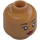 LEGO Středně tmavá tělová Pocahontas Hlava (Zapuštěný pevný cvoček) (3626 / 101980)